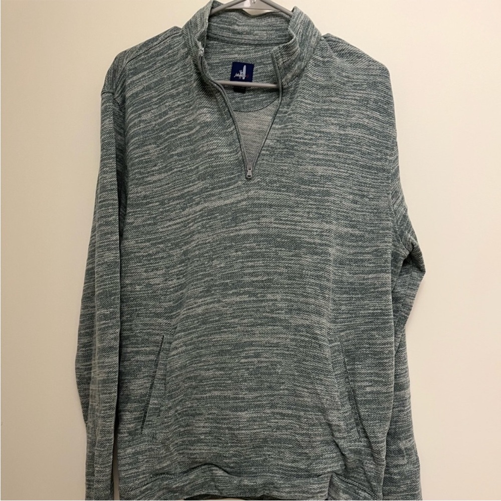 johnnie-O Green Quarter-Zip Pullover